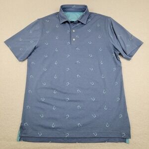 Johnnie-O Final Cocktail Sagamore Golf Polo Shirt Mens‎ Medium M Stretch *READ